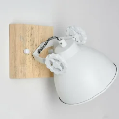 Lampes Industrielles-hofstein Applique murale Svanfolk Brun, Blanc, 1 lumière