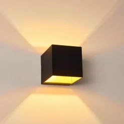 Lampes Dorées-hofstein Applique murale Svanskog Noir doré, 1 lumière