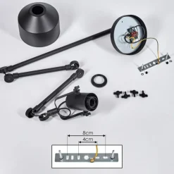 hofstein Applique murale Tablazos Noir, 1 lumière