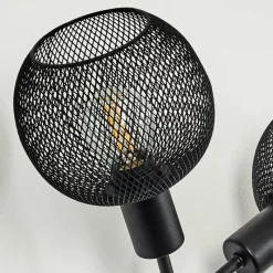 Lampes Vintages & Rétros-hofstein Applique murale Tambo Noir, 2 lumières