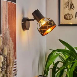 Lampes En Tissu-hofstein Applique murale Tarasp Noir, 1 lumière