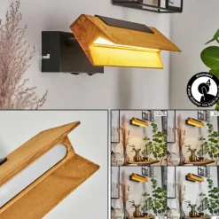 Luminaires Scandinaves-hofstein Applique murale Teira LED Noir, 1 lumière