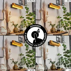 Luminaires Scandinaves-hofstein Applique murale Teira LED Noir, 1 lumière