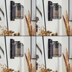 Suspension Verre Fumé-hofstein Applique murale Thusis Noir, 1 lumière