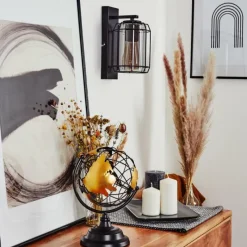 Suspension Verre Fumé-hofstein Applique murale Thusis Noir, 1 lumière