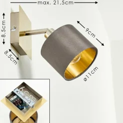 Lampes En Tissu-hofstein Applique murale Tibro Nickel mat, 1 lumière