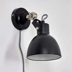 hofstein Applique murale Tilton Nickel mat, Noir, 1 lumière