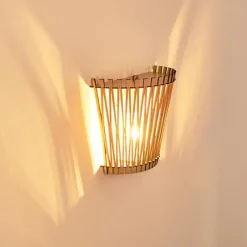 Lampes Vintages & Rétros-hofstein Applique murale Timmele Bois clair, 1 lumière