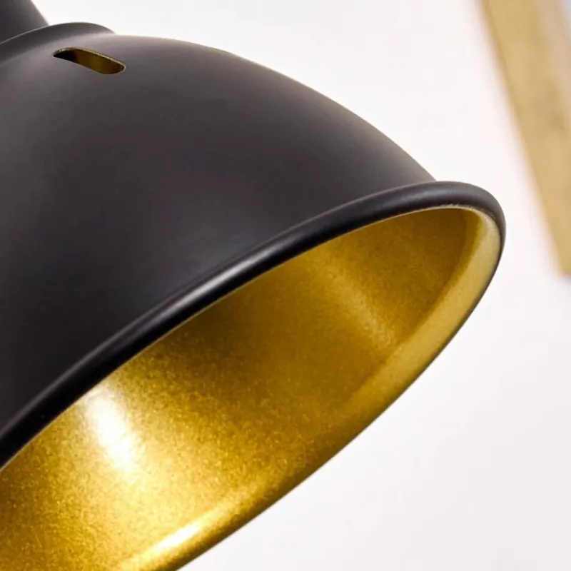 Lampes Dorées-hofstein Applique murale Tina Bois foncé, Noir, 1 lumière