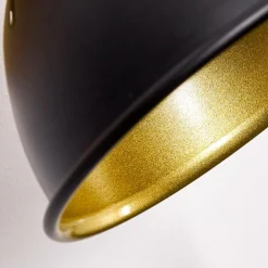 Lampes Dorées-hofstein Applique murale Tina Bois foncé, Noir, 1 lumière