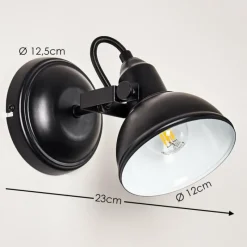 hofstein Applique murale Tina Noir, 1 lumière