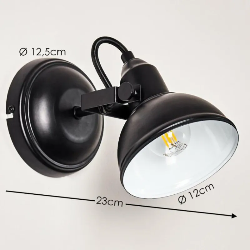 hofstein Applique murale Tina Noir, 1 lumière