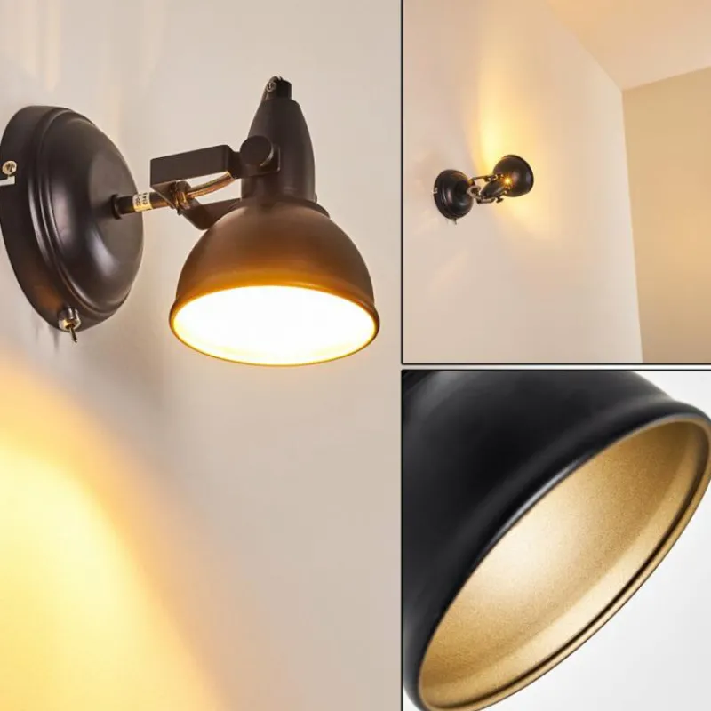 Lampes Industrielles-hofstein Applique murale Tina Noir, 1 lumière