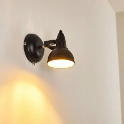 Lampes Industrielles-hofstein Applique murale Tina Noir, 1 lumière