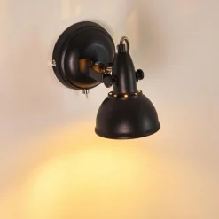 Lampes Industrielles-hofstein Applique murale Tina Noir, 1 lumière