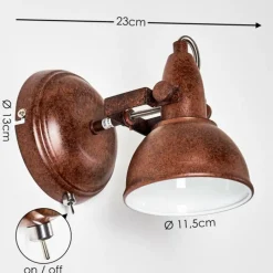 Lampes Industrielles-hofstein Applique murale Tina Rouille, 1 lumière