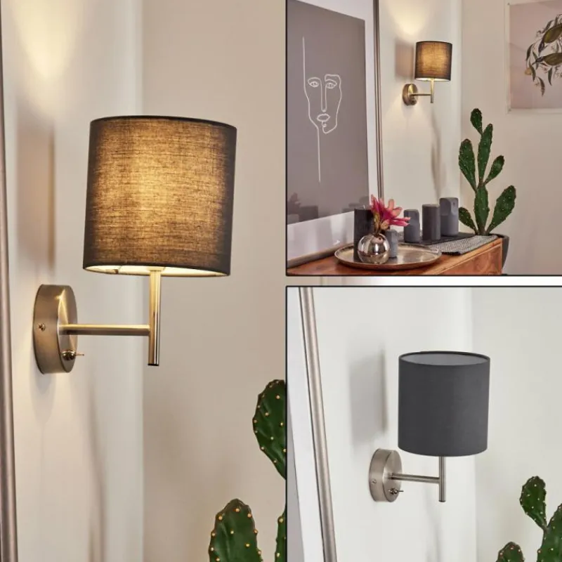 Lampes En Tissu-hofstein Applique murale Tise Nickel mat, 1 lumière