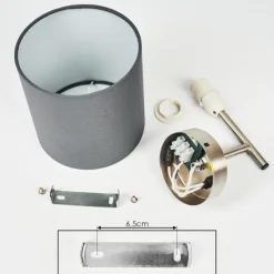 Lampes En Tissu-hofstein Applique murale Tise Nickel mat, 1 lumière