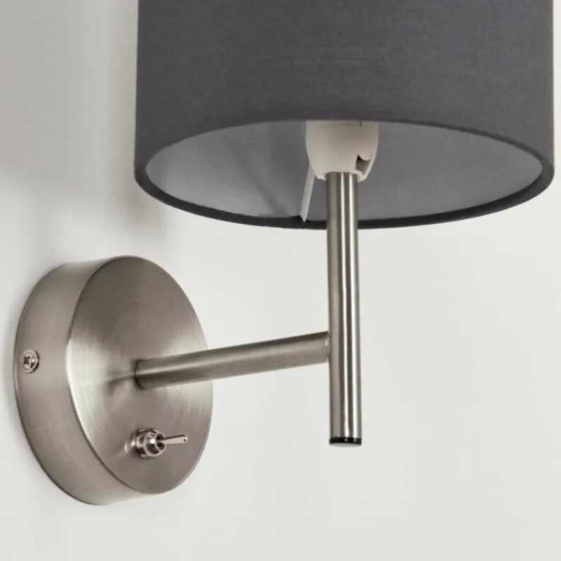 Lampes En Tissu-hofstein Applique murale Tise Nickel mat, 1 lumière