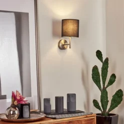 Lampes En Tissu-hofstein Applique murale Tise Nickel mat, 1 lumière