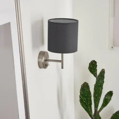 Lampes En Tissu-hofstein Applique murale Tise Nickel mat, 1 lumière