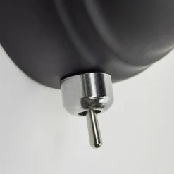 Lampes Industrielles-hofstein Applique murale Tita Chrome, Noir, 1 lumière