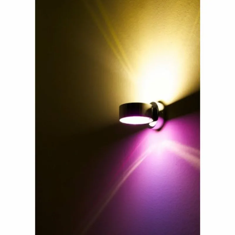 Lampe Design-Top Light Applique murale PukWall Chrome, 2 lumières