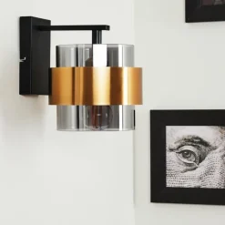 hofstein Applique murale Traak Noir, 1 lumière