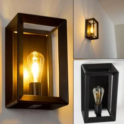 Lampes Vintages & Rétros-hofstein Applique murale Traryd Noir, 1 lumière