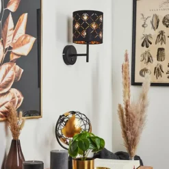 Lampes En Tissu-hofstein Applique murale Trasancos Noir, 1 lumière