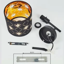 Lampes En Tissu-hofstein Applique murale Trasancos Noir, 1 lumière