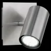 Luminaires Trio Applique murale Trio 8024 Acier inoxydable, Nickel mat, 1 lumière* Spots Et Projecteurs