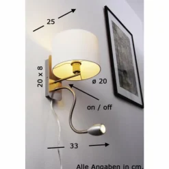 Lampes En Tissu-Luminaires Trio Applique murale Trio 2711 LED Chrome, Nickel mat, 2 lumières