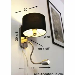 Lampes En Tissu-Luminaires Trio Applique murale Trio 2711 LED Chrome, Nickel mat, 2 lumières