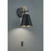 Luminaires Trio Applique murale Trio ANDREUS Noir, 1 lumière* Appliques