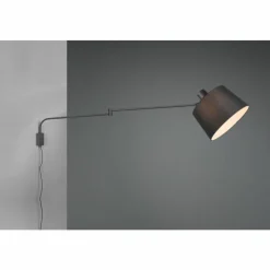 Lampes En Tissu-Luminaires Trio Applique murale Trio Baldo LED Noir, 1 lumière