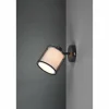 Lampes En Tissu-Luminaires Trio Applique murale Trio Burton Noir, 1 lumière