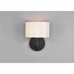 Lampes En Tissu-Luminaires Trio Applique murale Trio Cassio Noir, 1 lumière