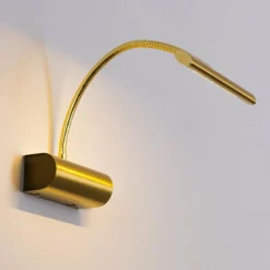 Luminaires Rustiques-Luminaires Trio Applique murale Trio Curtis LED Laiton, 1 lumière