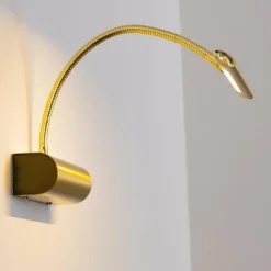 Luminaires Rustiques-Luminaires Trio Applique murale Trio Curtis LED Laiton, 1 lumière