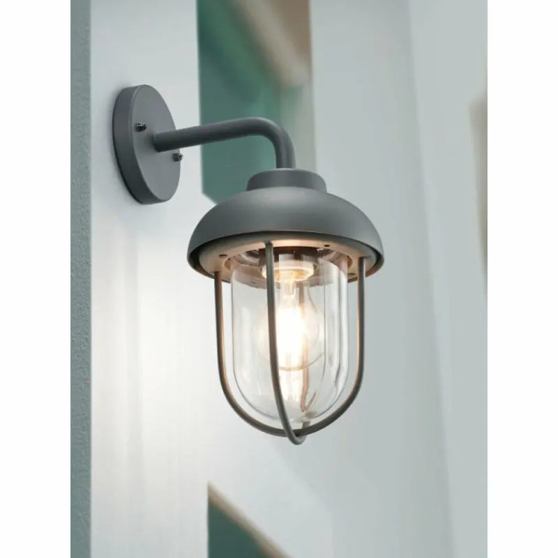 Lampes Vintages & Rétros-Luminaires Trio Applique murale Trio Duero Anthracite, 1 lumière