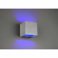 Luminaires Trio Applique murale Trio Figo LED Aluminium, 1 lumière, Télécommandes, Changeur de couleurs