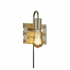 Lampes Industrielles-Luminaires Trio Applique murale Trio KHAN Écru, Nickel vieilli, 1 lumière