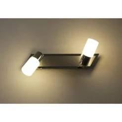 Luminaires Trio Applique murale Trio LED Aluminium, Chrome, Acier inoxydable, 2 lumières