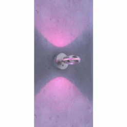 Luminaires Trio Applique murale Trio Leuchten VISTA LED Nickel mat, 2 lumières, Télécommandes, Changeur de couleurs