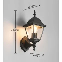 Lampes Vintages & Rétros-Luminaires Trio Applique murale Trio Livenza Noir, 1 lumière