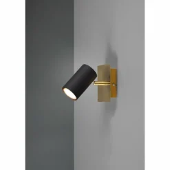 Lampes Dorées-Luminaires Trio Applique murale Trio MARLEY Noir doré, 1 lumière