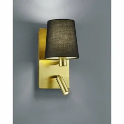 Lampes En Tissu-Luminaires Trio Applique murale Trio MARRIOT Or, 1 lumière