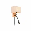 Lampes En Bois-Luminaires Trio Applique murale Trio Nilam Écru, 2 lumières