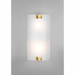 Luminaires Trio Applique murale Trio Pura Vieux laiton, 2 lumières